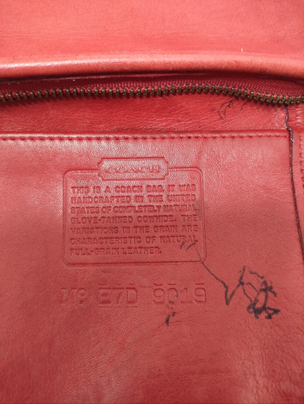 Vintage Coach 9019 Maggie Duffle Bag Red - Picture 9 of 12